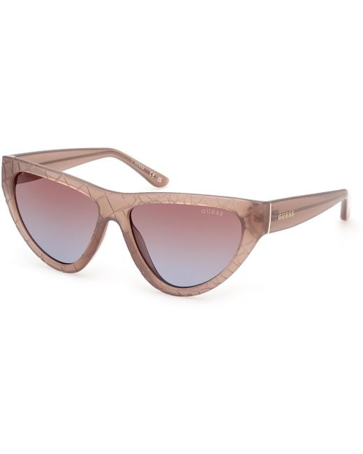Lunettes de soleil GU00151 Lunettes de soleil, Beige/Marron, 57 mm Guess en coloris Pink