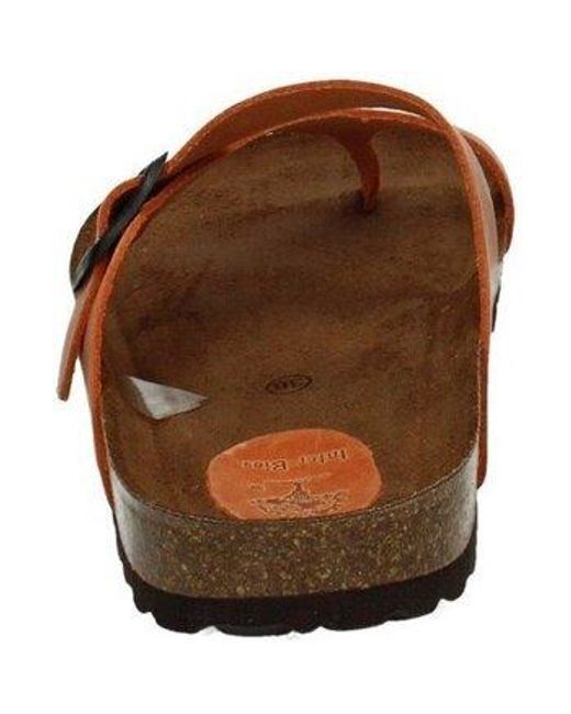 Sandales plates Interbios en coloris Brown