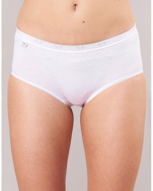 Sloggi Slips Basic+ X 4 in het White