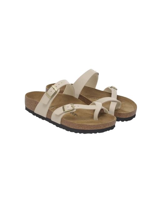 Birkenstock Sandalen Mayari Birko-Flor Regular in het Natural