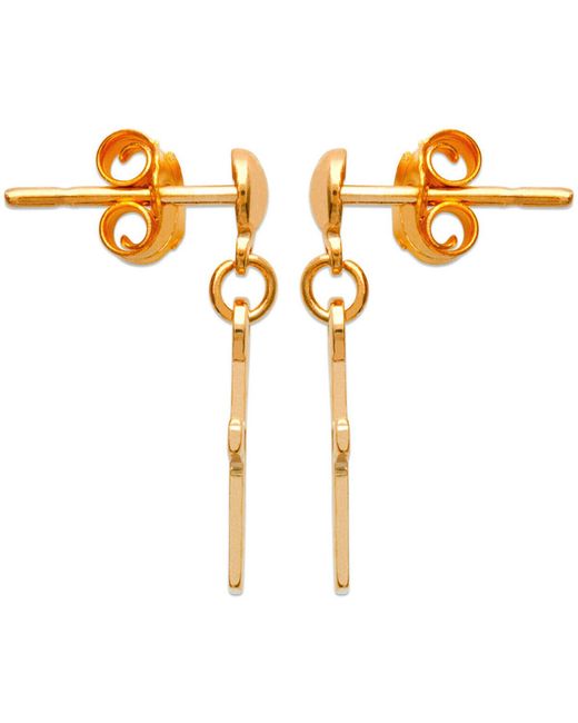 Boucles oreilles Boucles d'oreilles croix plaqué or Brillaxis en coloris Metallic