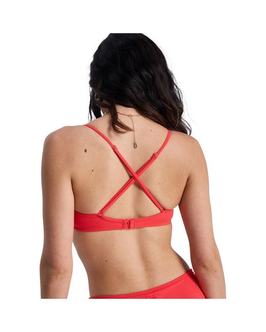 Maillots de bain Solid Essentials Wrap Bra Roxy en coloris Red