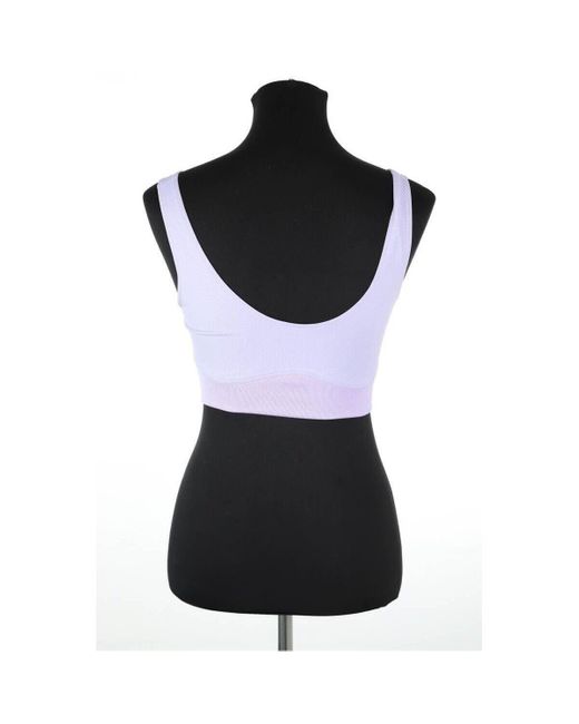 Blouses Top sans manche violet Adidas en coloris Black