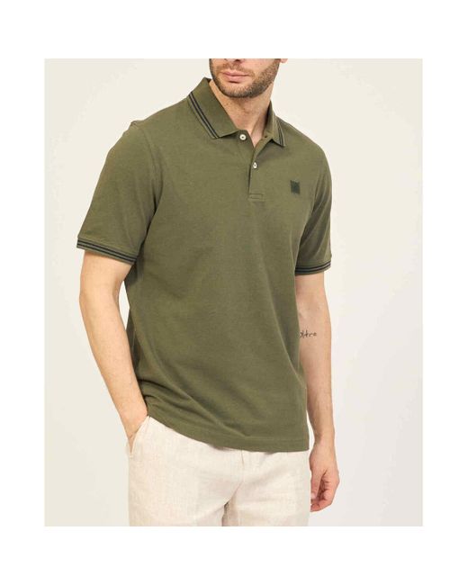 T-shirt Polo en coton avec 2 boutons Bugatti pour homme en coloris Green