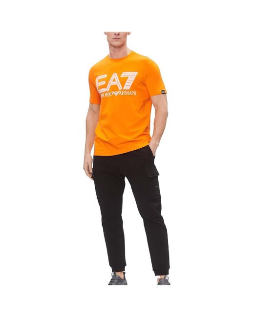 T-shirt T-Shirt EA7 pour homme en coloris Orange