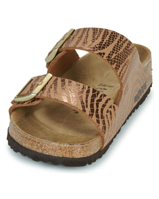 Birkenstock Brown Pantoffeln Arizona Syn Soft Zebra Pecan