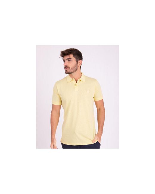 T-shirt Polo manches courtes en coton lin avec vignette 3D Camberabero pour homme en coloris Pink