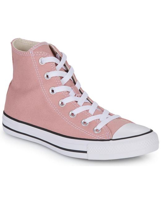 Baskets montantes CHUCK TAYLOR ALL STAR SEASONAL COLOR HI Converse en coloris Pink