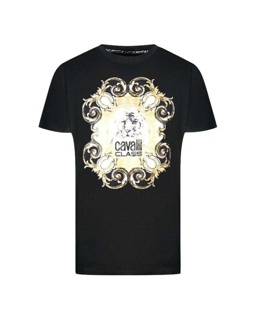 T-shirt SY2707 Roberto Cavalli pour homme en coloris Black
