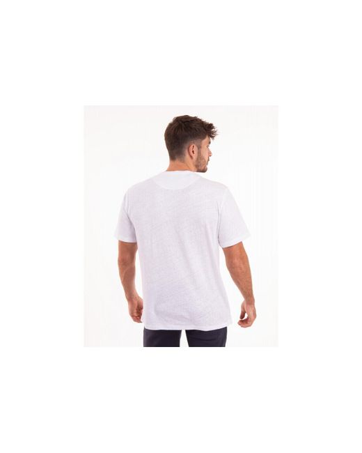 T-shirt T-shirt manches courtes uni en coton lin Camberabero pour homme en coloris Red
