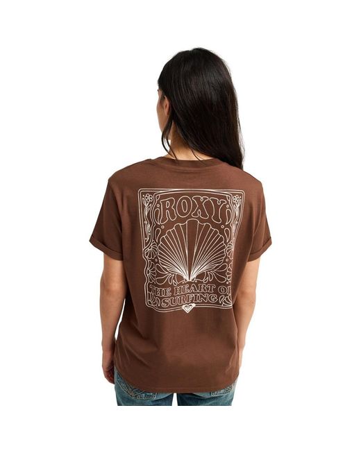 T-shirt Oceanregular Roxy en coloris Brown
