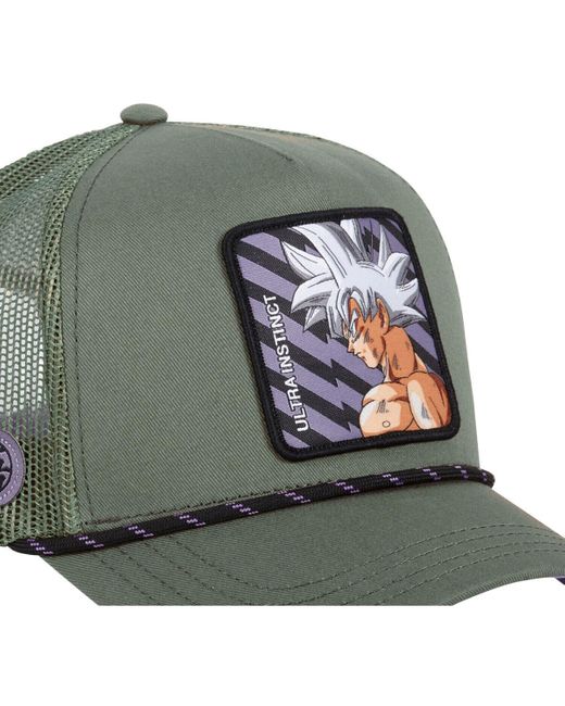 Casquette Casquette trucker avec filet Dragon Ball Super Ultra Capslab en coloris Green