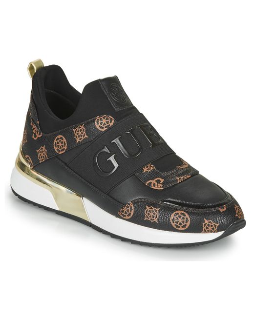 Guess Lage Sneakers Maygin in het Zwart - Lyst