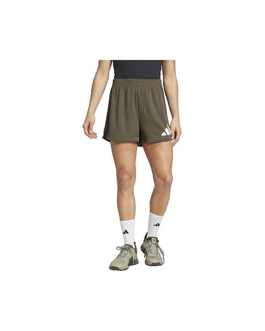 Short Short Train Essentials Big Performance Logo Adidas en coloris Green