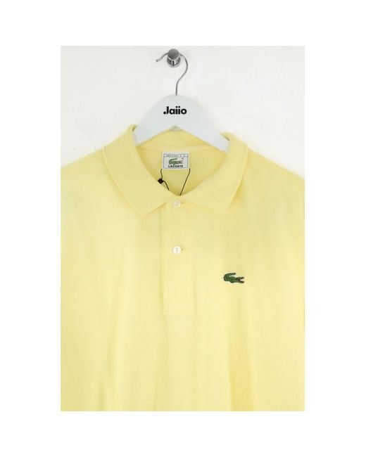 T-shirt Polo en coton jaune Lacoste pour homme en coloris Yellow