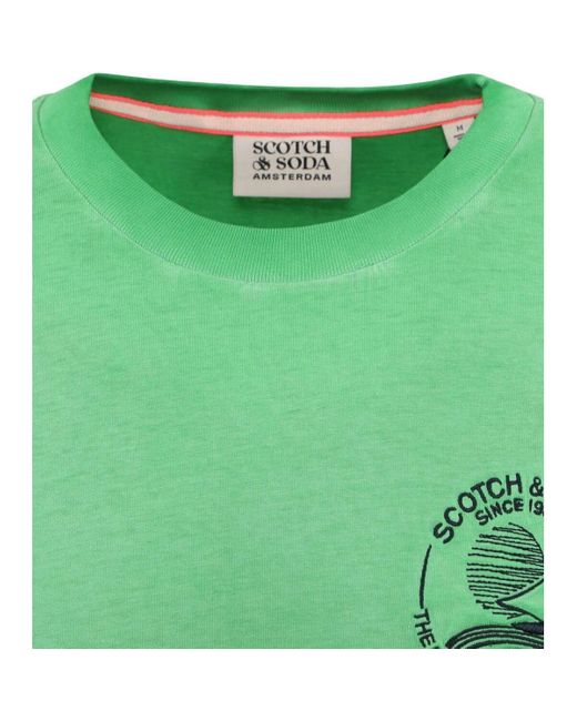 T-shirt Scotch Soda T-Shirt Logo Vert Scotch & Soda pour homme en coloris Green