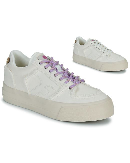 Faguo White Sneaker Walnut Platform