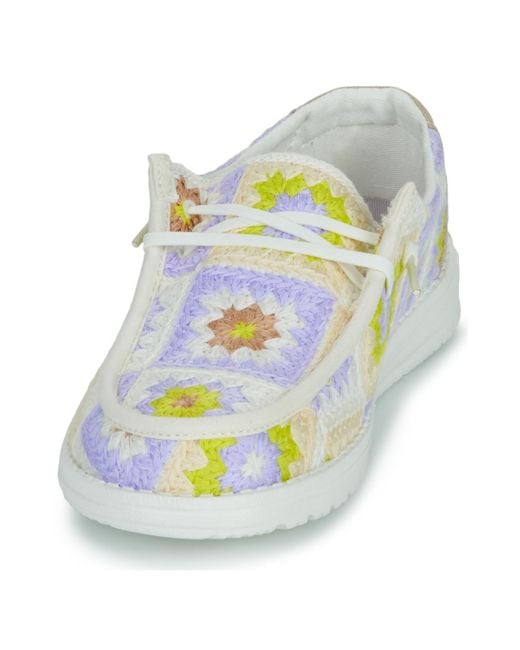 Slip ons Wendy Cottage Crochet HeyDude en coloris Blue
