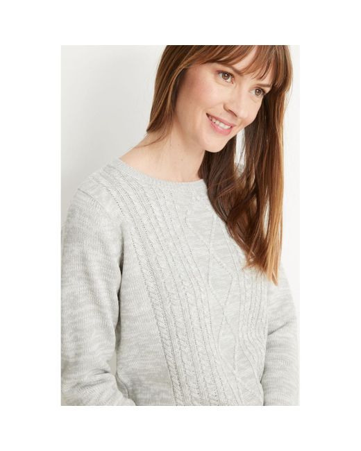 Pull by - Pull à torsades encolure ronde Daxon en coloris Gray