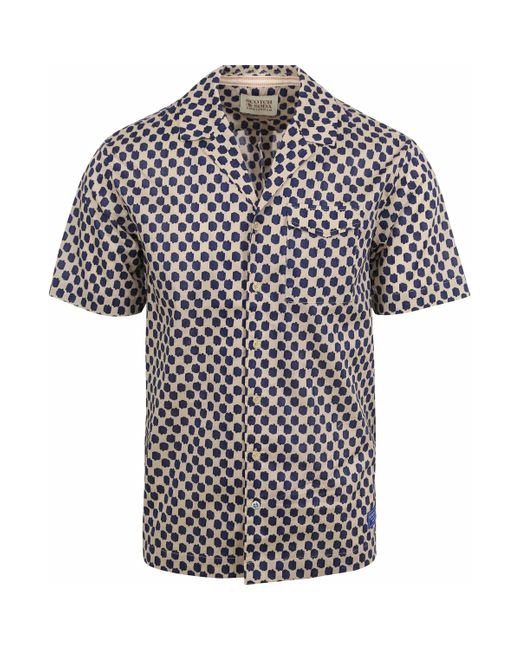 Scotch & Soda Overhemd Lange Mouw Overhemd Print in het Black voor heren