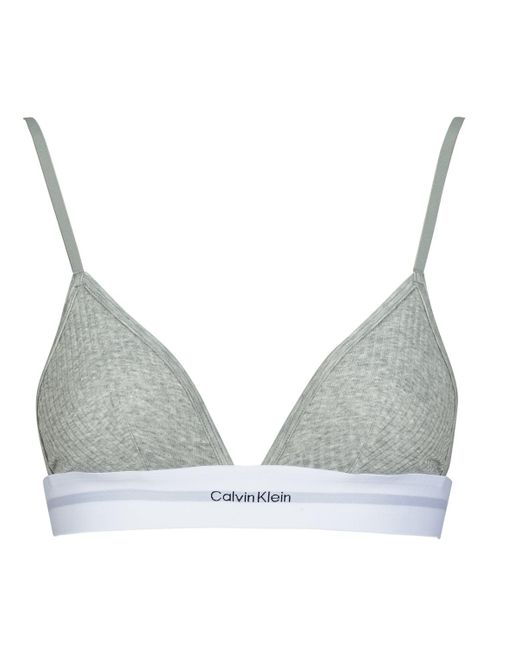 Calvin Klein Gray Dreieck-Bh Bügellos Unlined Triangle