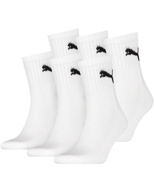 Chaussettes unisexe Chaussettes Paquet de 6 PUMA en coloris White