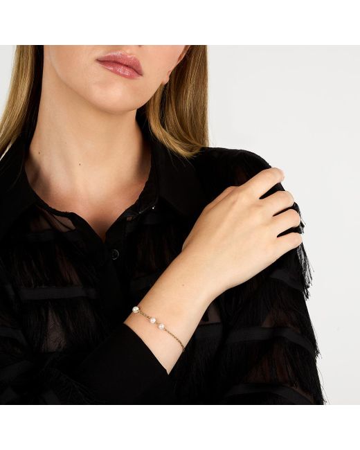 Bijoux Bracelet en acier et Perle de coquillage Karl Lagerfeld en coloris Metallic