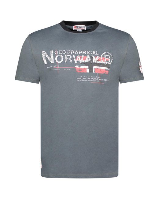 GEOGRAPHICAL NORWAY T-Shirt Korte Mouw Sy1450Hgn-Dark in het Blue voor heren