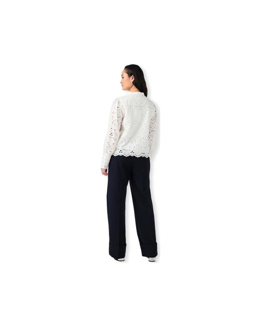 Y.A.S Blouse Yas Noos Alessia Shirt L/S in het White