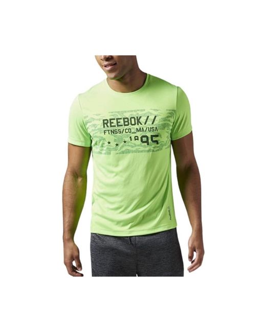 Reebok T-Shirt Korte Mouw Aj2906 in het Green voor heren