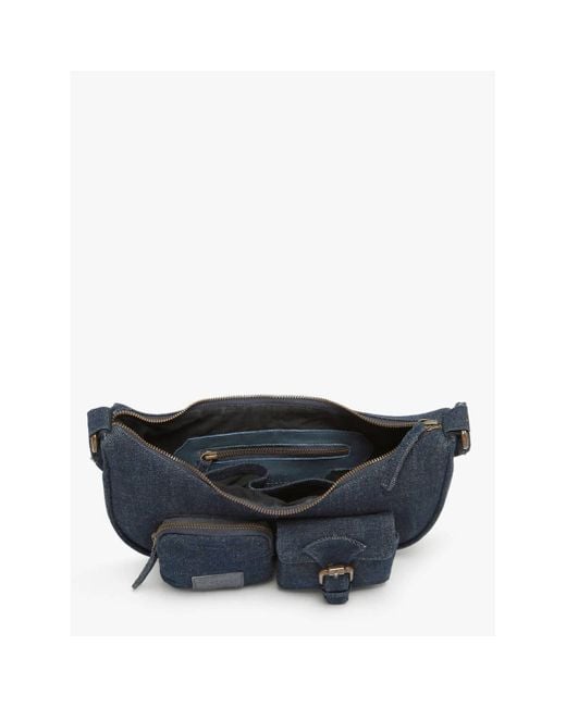 Sac Bandouliere sac porté épaule Cargo denim coton CARGO DENIM 16C-00BCAD04 Basilic Pepper en coloris Blue