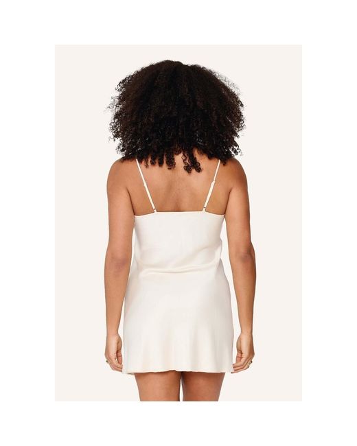 Lingadore Korte Jurk Daily Satin Chemise in het Natural