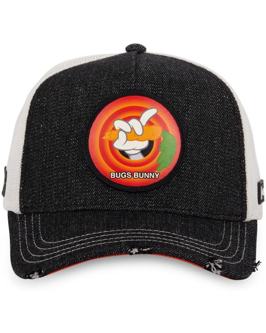 Casquette Casquette trucker prémium avec filet Looney Tunes Bugs Hand Capslab pour homme en coloris Black