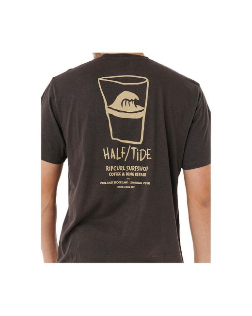 T-shirt SHAPER ADDRESS TEE Rip Curl pour homme en coloris Black