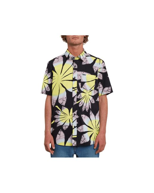Chemise Bloomin Ss Black Volcom pour homme