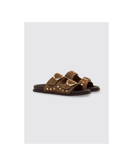 Mules 55500 MTNG en coloris Brown
