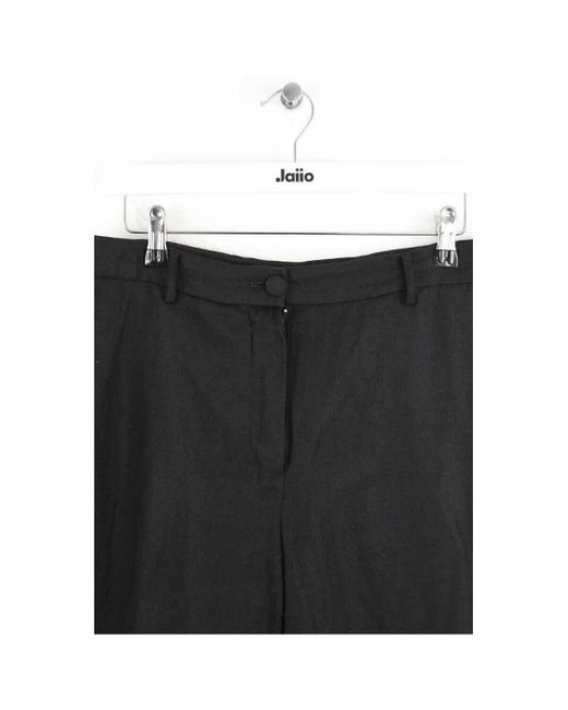 Pantalon Pantalon droit en laine noir Manoush en coloris Gray