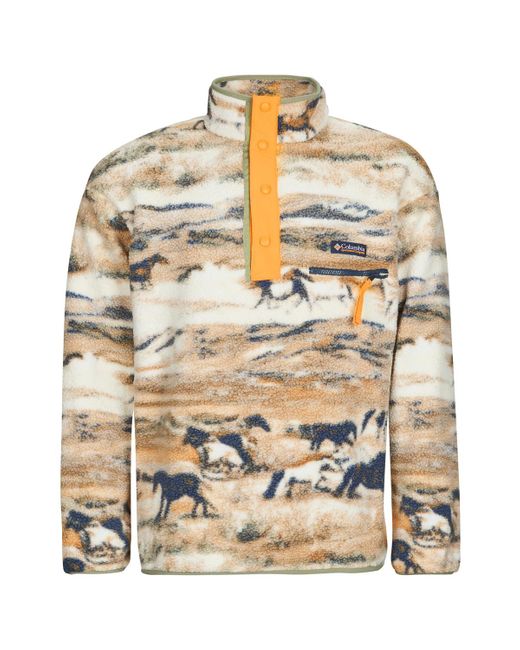 Felpa Helvetia Ii Printed Half Snap Fleece di Columbia in Metallic da Uomo