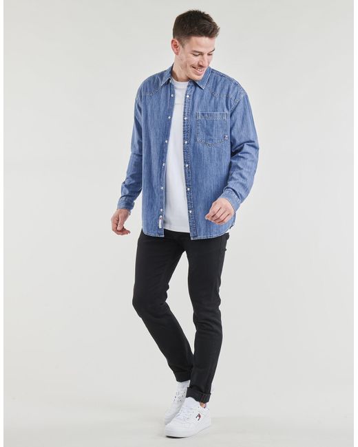 Tommy Hilfiger Hemdbluse Tjm Rlx Western Denim Shirt in Blue für Herren