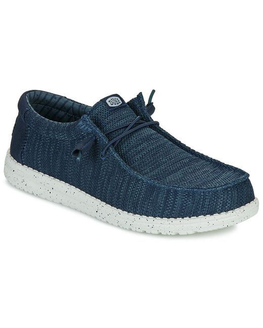 Scarpe Wally Stretch Sox di HeyDude in Blue da Uomo