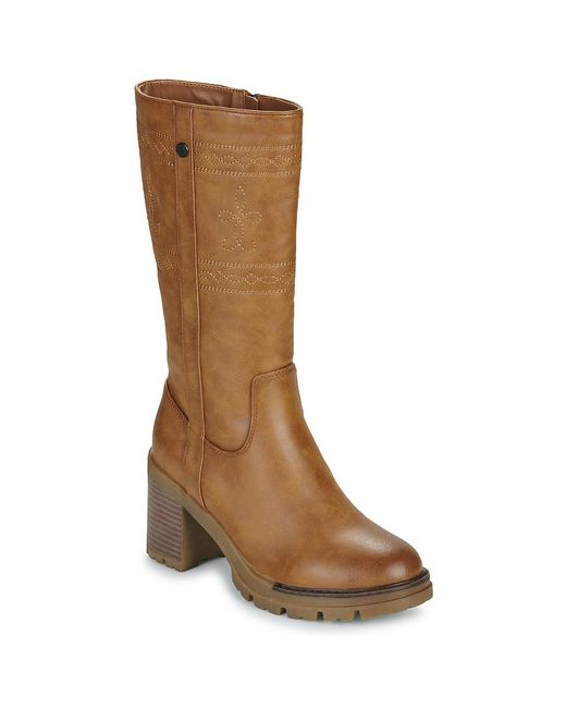 Refresh Brown Stiefel Mit Absatz 172968-Camel