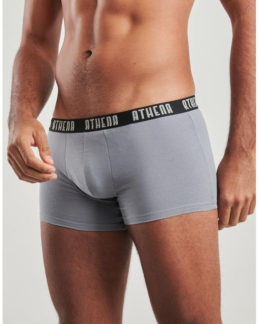 Athena Boxers Basic Color Pack De 3 in het Black voor heren
