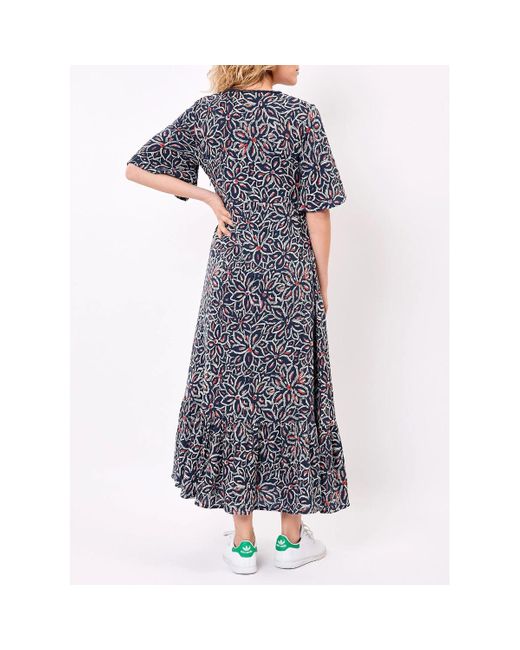 Robe Robe longue évasée gaze de coton bio PEARL La Fiancee Du Mekong en coloris Blue