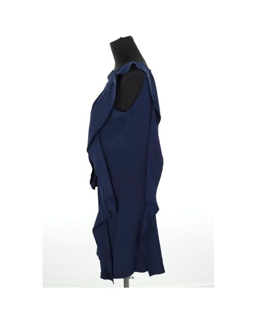 Robe courte Robe en soie bleue Diane von Furstenberg en coloris Blue