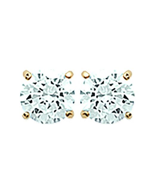 Boucles oreilles Boucles d'oreilles puces 5 mm plaqué or Brillaxis en coloris Blue