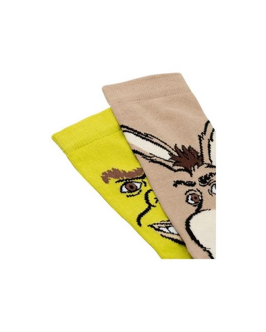 Chaussettes NS9986 Shrek en coloris Yellow
