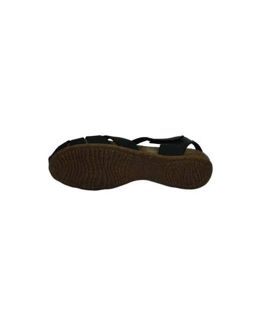 Sandales plates Interbios en coloris Black