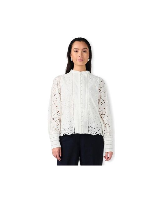 Y.A.S Blouse Yas Noos Alessia Shirt L/S in het White