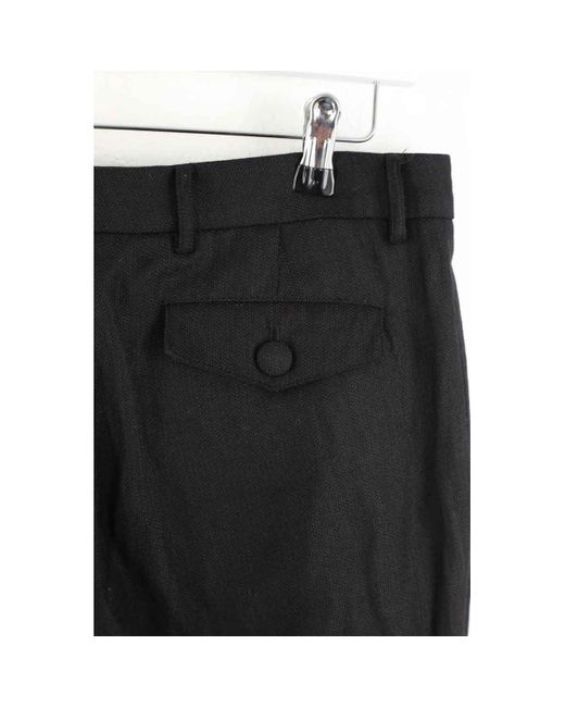 Pantalon Pantalon droit en laine noir Manoush en coloris Gray