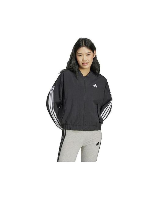Blouson Veste Essentials 3 Stripes Adidas en coloris Black